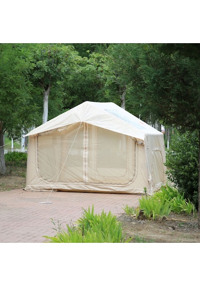 SHUFA Galaksi Serisi | 8 m² Şişme Bej Renk Kamp Çadırı - 4 Mevsim - Geniş & Şeffaf Tavanlı – 315 x 250 x 220 CM