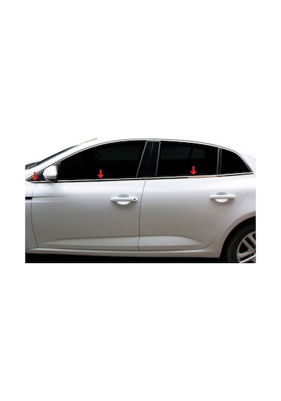 Renault Megane 4 Hb Krom Cam Alt Çıtası 6 Parça 2016 Ve Sonrası