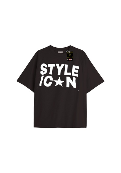 Flood Of Style Siyah Oversize T-shirt Style Özel Tasarım