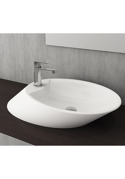Bocchi Vessel Bataryalı Çanak Lavabo 72 CM M. Beyaz 1021-002-0126