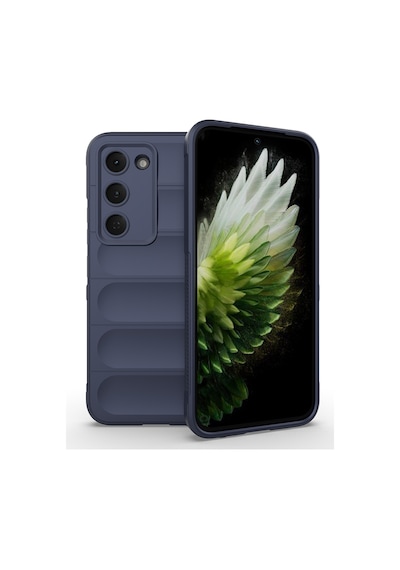 Tecno Spark 40 Pro Kılıf Kamera Korumalı Esnek Silikon Parmak Şeritli Pazarplus Lacivert
