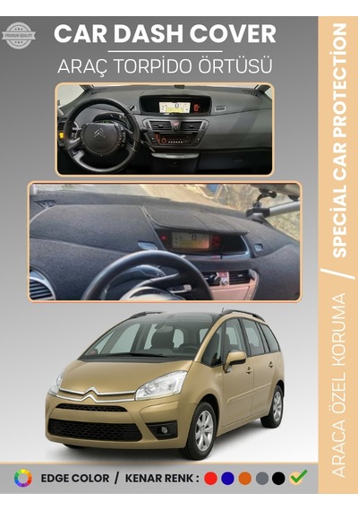 Cıtroen C4 Pıcasso / Grand Pıcasso 2006-2013 Torpido Örtüsü Ön Göğüs Koruma Araca Özel - 306 Stiloto