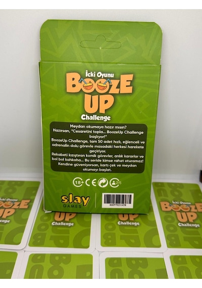 Booze Up Challenge Eğlenceli Görev Kartı Oyunu 50 Kart