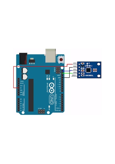 Hmc5883l Arduino 3 Eksen Pusula Sensörü Gy-273