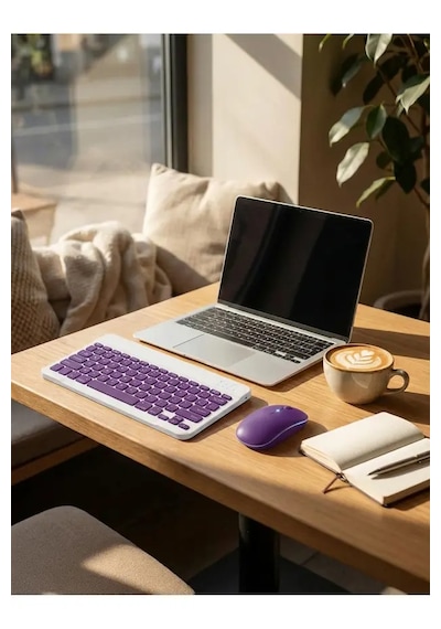 Tablet Ve Bilgisayar İçin Kablosuz Bluetooth Klavye Ve Dongle Lı Mouse Seti