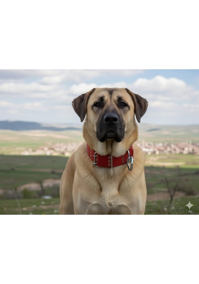 İri Ve Büyük Cinsler İçin Kanğal Köpek Tasması 80x5 Cm Kırmızı
