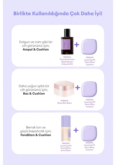 Missha Layering Fit Semi Glow Cushion Mini SPF50+ Pa++++ No.23 Sand