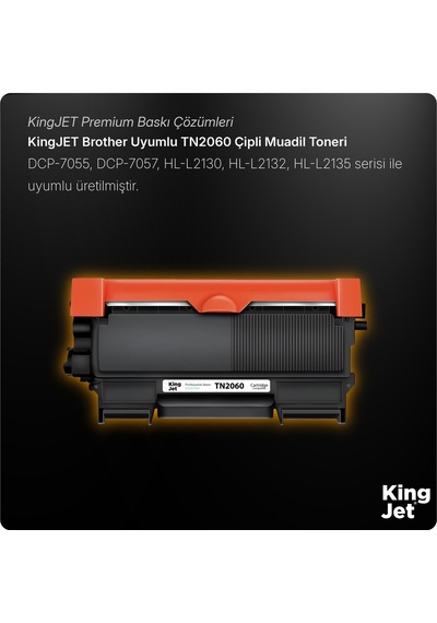 Kingjet Brother Uyumlu Tn-2060 Standart Kapasiteli 10'lu Paket  Uyumlu Toner
