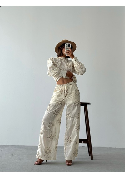Verymoda Süzüneli Pantolon F1950 Desen 1