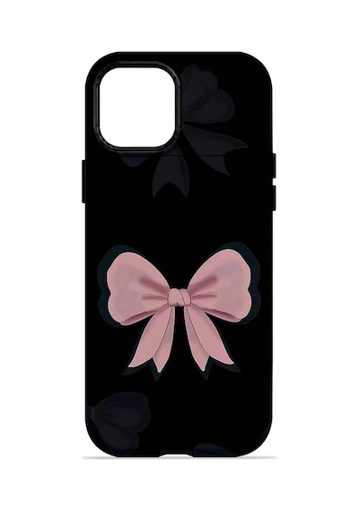 Velvoria Valestra Midnight Pink Bow Apple iPhone Uyumlu 15 Darbe Korumalı Kılıf Valestra Select - Midnight Pink Bow