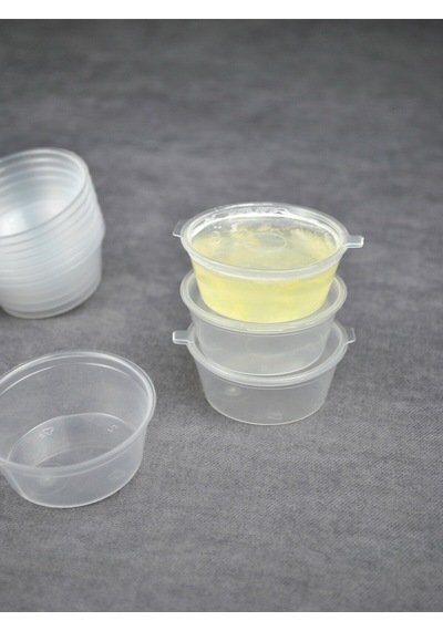 20 Adet Sızdırmaz 40 Ml Mini Plastik Saklama Kabı Sosluk Buzluk Kabı, Et Suyu, Kemik Suyu, Sos Kabı Şeffaf
