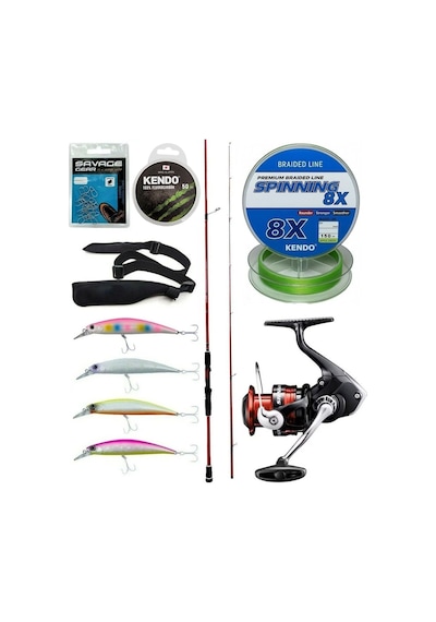 Yek Outdoor Spin Olta Seti Okuma Red Spin 243 Cm 7-28 Gr 2 Parça&shimano Sienna 4000 Fg Spin Makinesi