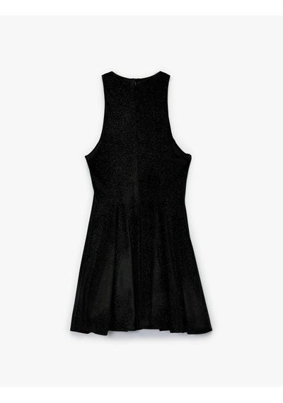 Koton Dar Kesim Simli Kolsuz Halter Yaka Mini Abiye Elbise Siyah 6wak80099fk Siyah Koton Dar Kesim Simli Kolsuz Halter Yaka Mini Abiye Elbise Siyah 6wak80099fk Siyah