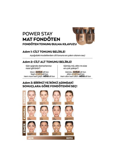 Power Stay 24 Saat Mat Fondöten, 30 Ml, Light Caramel Çok Renkli