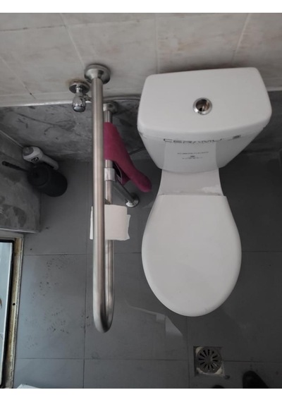 Engelli Tutunma Barı Tuvalet Kağıtlıklı Banyo Wc Paslanmaz Mat Satine Yüzeyli Sabit Ayarlanabilir Ayaklı Paslanmaz Çelik