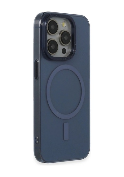Apple İphone 15 Pro Kılıf Anka Pc Magneticsafe Sert Metal Kapak - Lacivert Çok Renkli