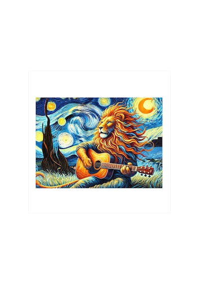 Van Gogh Gitarist Mdf Poster
