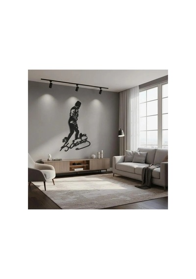 İmzalı Atatürk Silüeti Kocatepe Metal Duvar Tablosu - Metal Duvar Sanatı - Mor - 45 X 75 Cm