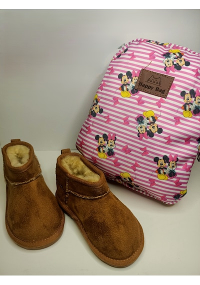 Huzurlu Adımlar Mıckey Mouse Çocuk Sırt Çantası Pembe