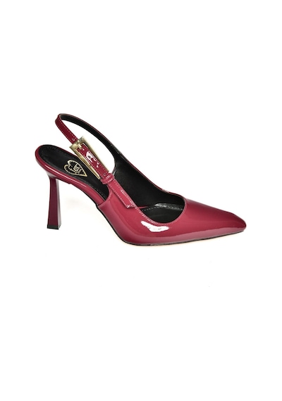 Fox Shoes S752084908 Bordo Rugan Kalın Topuklu Kadın Ayakkabı Bordo