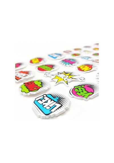 Sticker Kabartmalı A4 Boyutunda Stiker Defter, Planlayıcı Etiket Lim111 - Omg,wow Simpless