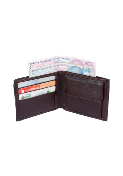 Clk Bizoon % 100 Deri Bozuk Para Gözlü Erkek Cüzdan Ve Kartlık 2003