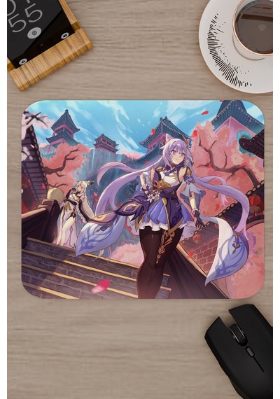 Keqing Genshin Impact Anime Gacha V1 - 22x18 Gaming Mouse Pad Fare Altlığı