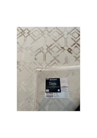 Merinos Vista Krem %100 Akrilik Yumuşak Dokulu Salon Oturma Odası Halısı Altın Renk Desenli 36892-77 Sarı