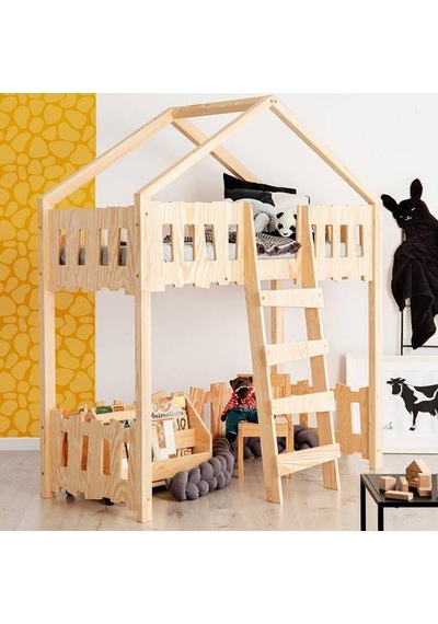 Markaawm Markaawm Montessori Ranza Çocuk Karyola Çatılı Oyun Evi Elephant Akçaağaç