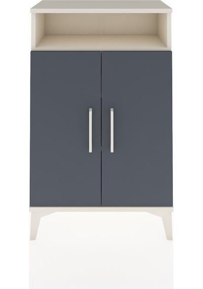 Arges Komodin 3 Raflı 2 Kapaklı 60x30x96 Aytaşı-antrasit Aytaşı