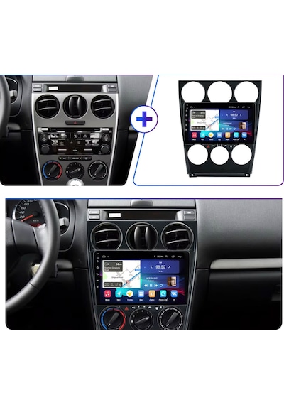 Mazda Mazda 6 Araç Multimedya Android Ekran Carplay Double Teyp 2+32 9" 04-12 P.black Cadence