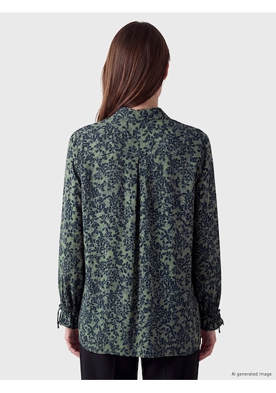 LC Waikiki Lcw Grace Yeşil Desenli Kadın Gömlek Green Prınted