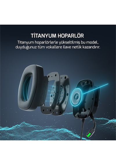 Gamepower Kai Titanium 7.1 Surround Hi-Fi RGB Kulak Üstü Oyuncu Kulaklık Gamepower Kai Titanium 7.1 Surround Hi-Fi RGB Kulak Üstü Oyuncu Kulaklık