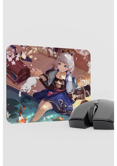 Ayaka Genshin Impact Anime Gacha V4 - 22x18 Gaming Mouse Pad Fare Altlığı