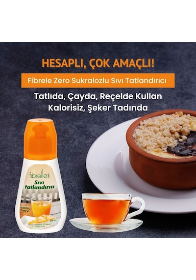 Fibrelle Zero Sıvı Tatlandırıcı 200 ML Sukraloz Bazlı