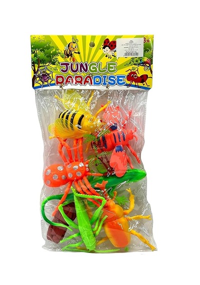 Böcek Figürleri 12'li Set, Karışık Renkler Çocuklar Için Plastik Hayvan Böcek Seti Böcek