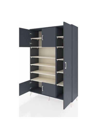 Hyperion Dolap 11 Raflı 5 Kapaklı 132x44x195 Antrasit-antrasi... Antrasit Hyperion Dolap 11 Raflı 5 Kapaklı 132x44x195 Antrasit-antrasi... Antrasit