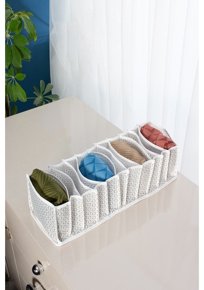 Medium 11 Gözlü Çekmece Içi Düzenleyici Organizer 16 X 40 X 12 Kumaş Gri Tr Diğer