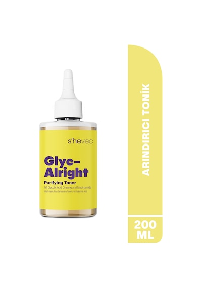 She Vec Glyc Alright Gözenek Sıkılaştırıcı ve Aydınlatıcı Etkili Tonik 200 ML