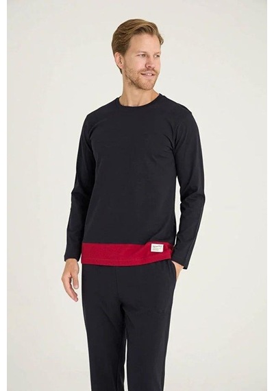 Kly Erkek Premium %100 Pamuk 4 Mevsim Kumaş Bisiklet Yaka Uzun Kollu Pijama Takım Lacıvert Kly Erkek Premium %100 Pamuk 4 Mevsim Kumaş Bisiklet Yaka Uzun Kollu Pijama Takım Lacıvert