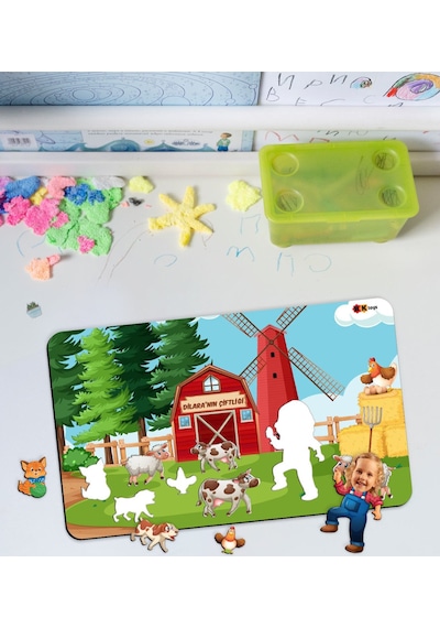 Bk Toys Çocuklara Özel Çiftlik Konseptli Büyük Boy Ahşap Eğitici