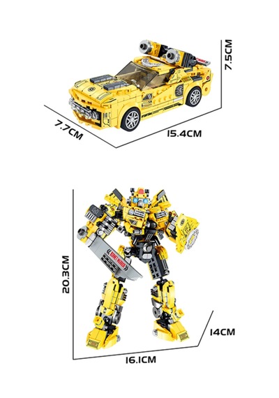 8in2 Dönüşebilen Robot Ve Yarış Araçları Blok Seti - 741 Parça