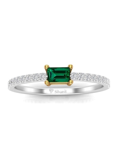 0,35 Karat Pırlantalı Zümrüt Yüzük