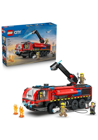 LEGO® City Havaalanı İtfaiye Kamyonu 60499 - 7 Yaş ve Üzeri Çocuklar İçin Acil Durum Aracı İçeren Oyuncak Yapım Seti (691 Parça)