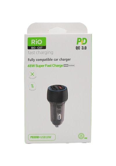 Rio Tech Rıo-c07 48w Hızlı Araç Şarj Cihazı Pd 3.0 Qc 3.0