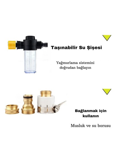Monozone Yüksek Basınçlı Ayarlanabilir Köpük Hazneli Su Tabancası