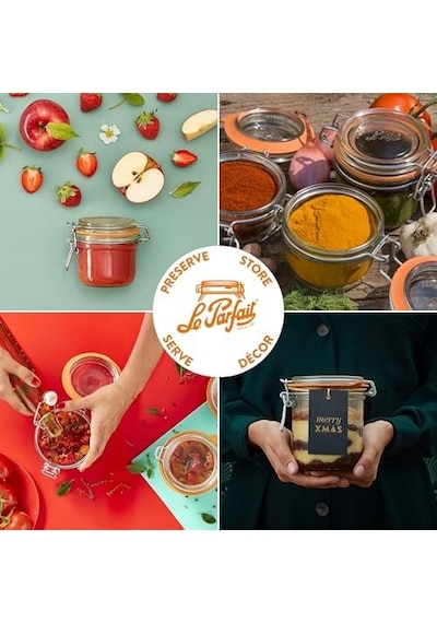 Le Parfait Super Terrines Klipsli/contalı Cam Kavanoz 1l 4 Adet 12 Izgara