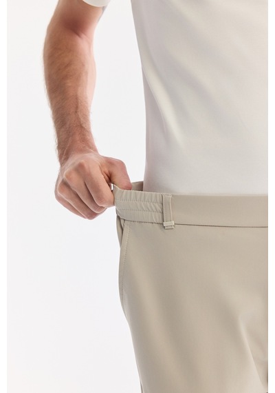 Avva Erkek Taş Yanı Lastikli Kırışmaz Teknik Kumaş Slim Fit Chino Pantolon A61y3077