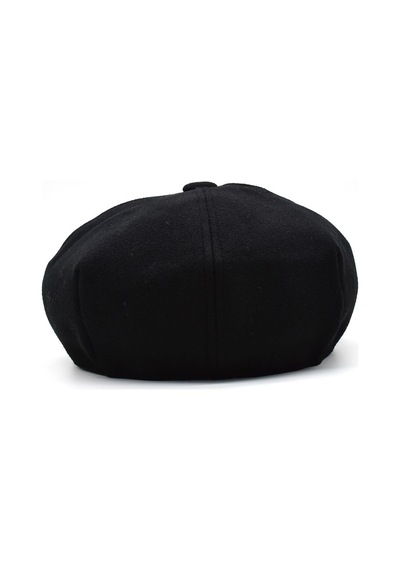 Külah Erkek Dökümlü Kışlık Newsie Kasket Premium Irish Flat Cap Şapka - Standart Siyah