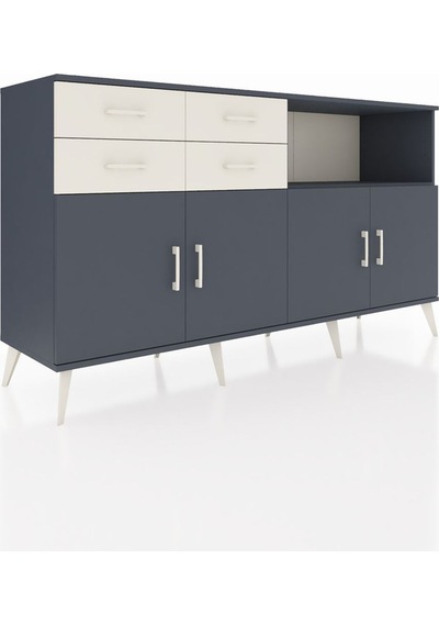 Hyperion Konsol 4 Raflı 4 Çekmeceli 4 Kapaklı 176x44x99 Antrasit- Antrasit-antrasit/aytaşı Hyperion Konsol 4 Raflı 4 Çekmeceli 4 Kapaklı 176x44x99 Antrasit- Antrasit-antrasit/aytaşı